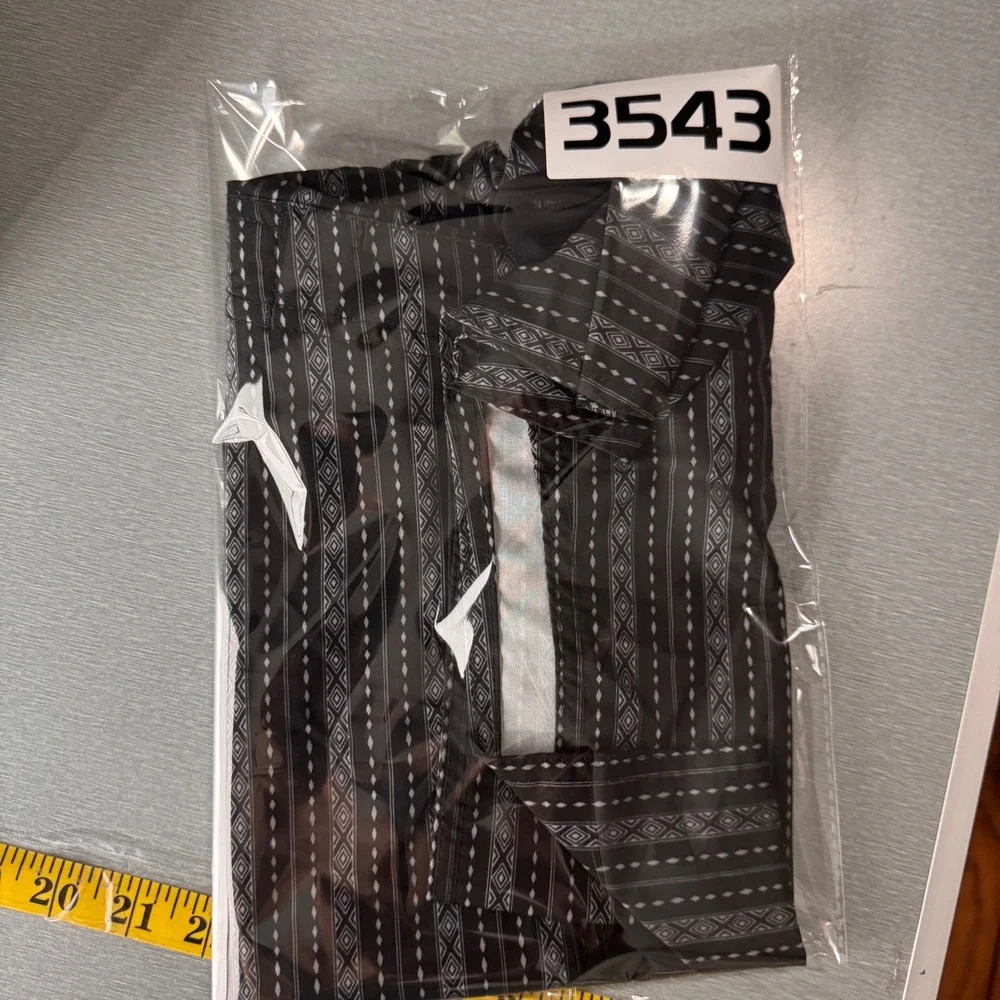 Havaianas Mens Geometric Stripe Board Shorts Black Grey Swim Trunks‎ Size XS